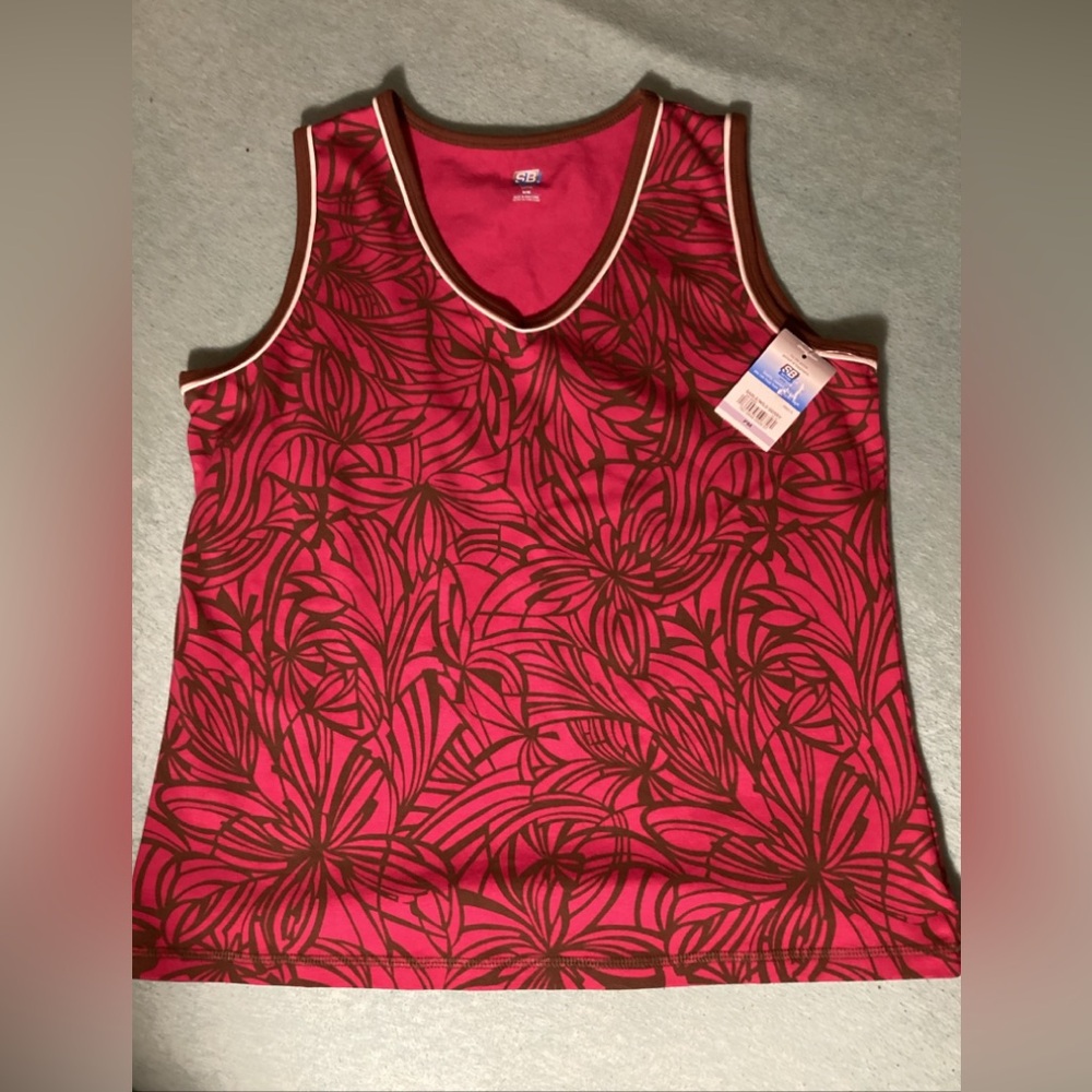 SB Active Tank Top NWT Burgundy Petite Medium